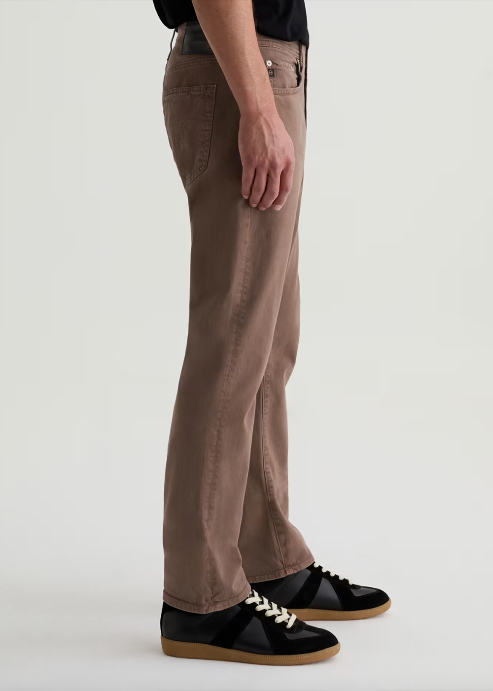 Everett Modern Slim Sateen Pant - Sulfur Taupe Grey - AG Jeans Canada - Danali