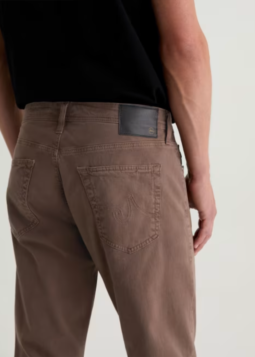 Everett Modern Slim Sateen Pant - Sulfur Taupe Grey - AG Jeans Canada - Danali