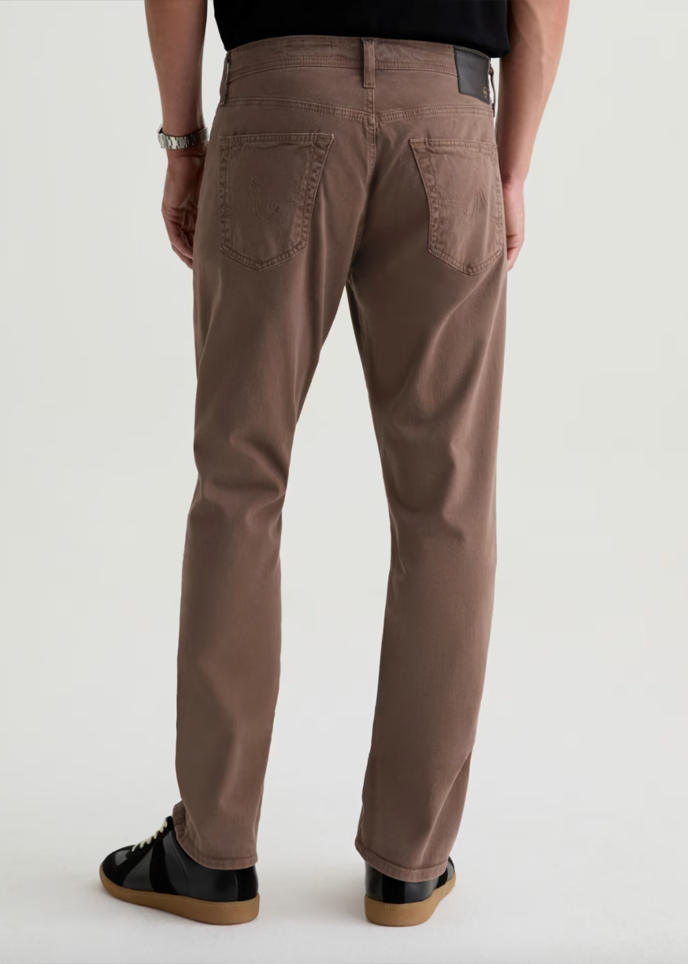 Everett Modern Slim Sateen Pant - Sulfur Taupe Grey - AG Jeans Canada - Danali