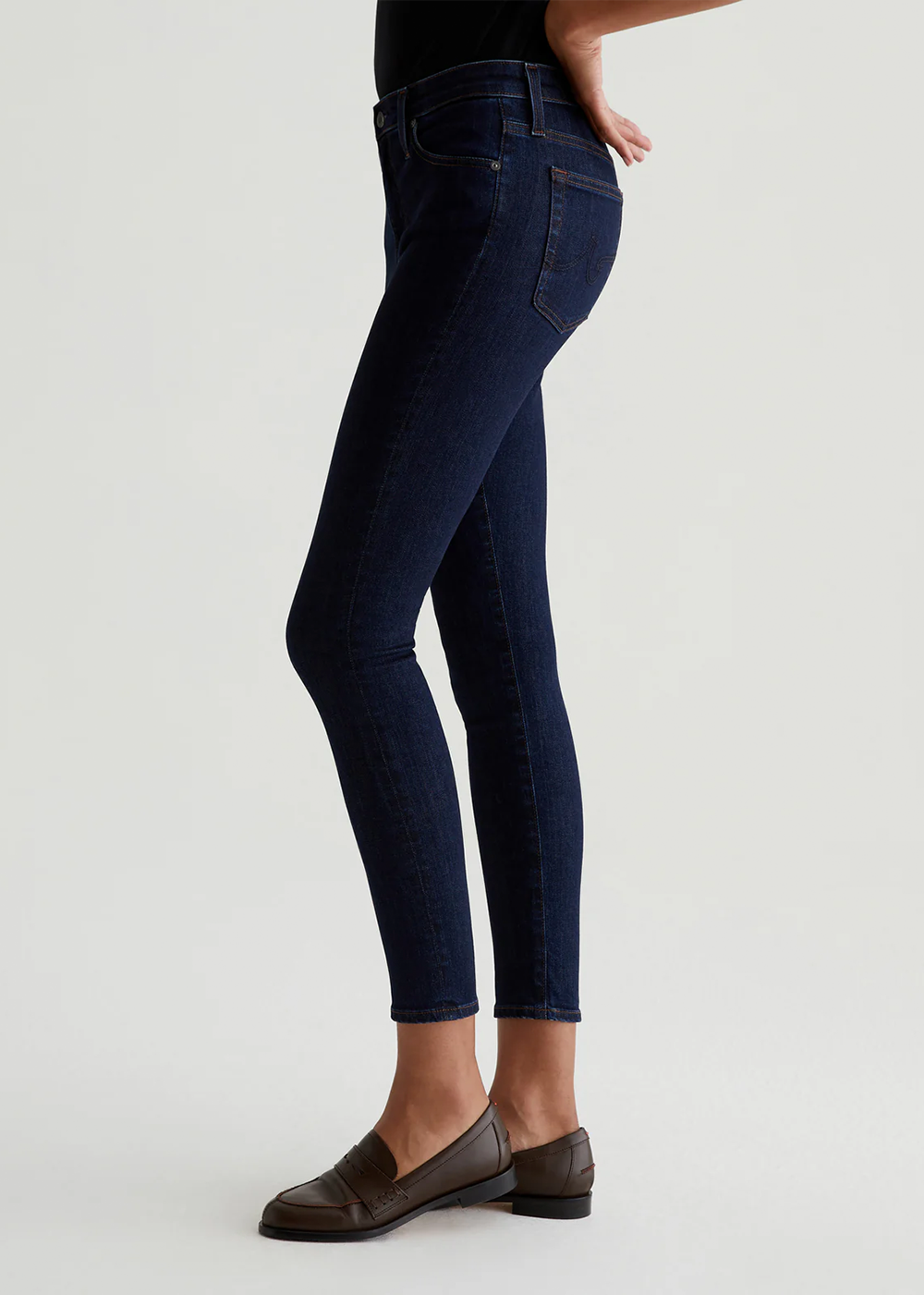 Farrah High Rise Skinny Ankle Jean - Modern Indigo - AG Jeans Canada - Danali