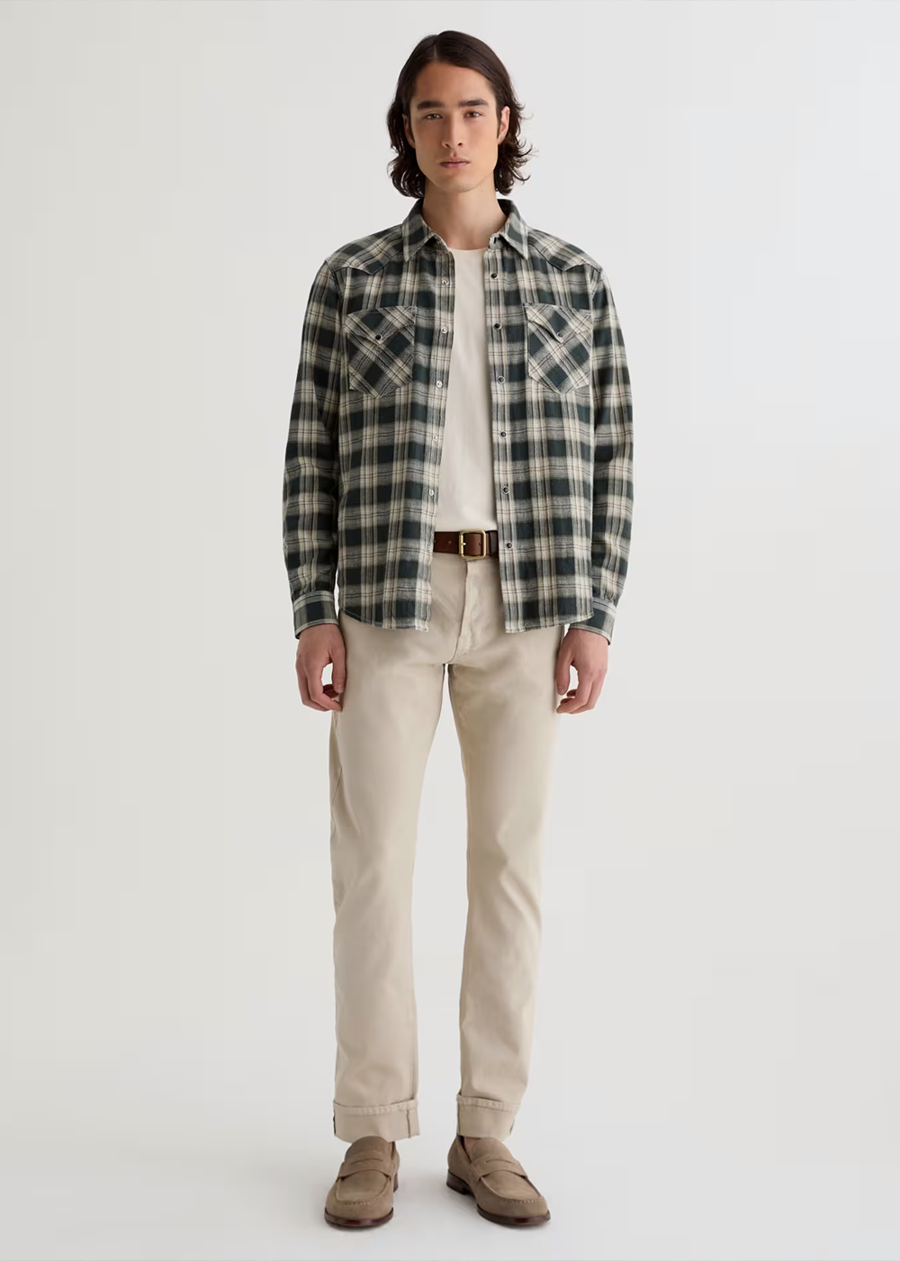 Huston Western Shirt - Charcoal Grey Multi - AG Jeans Canada - Danali