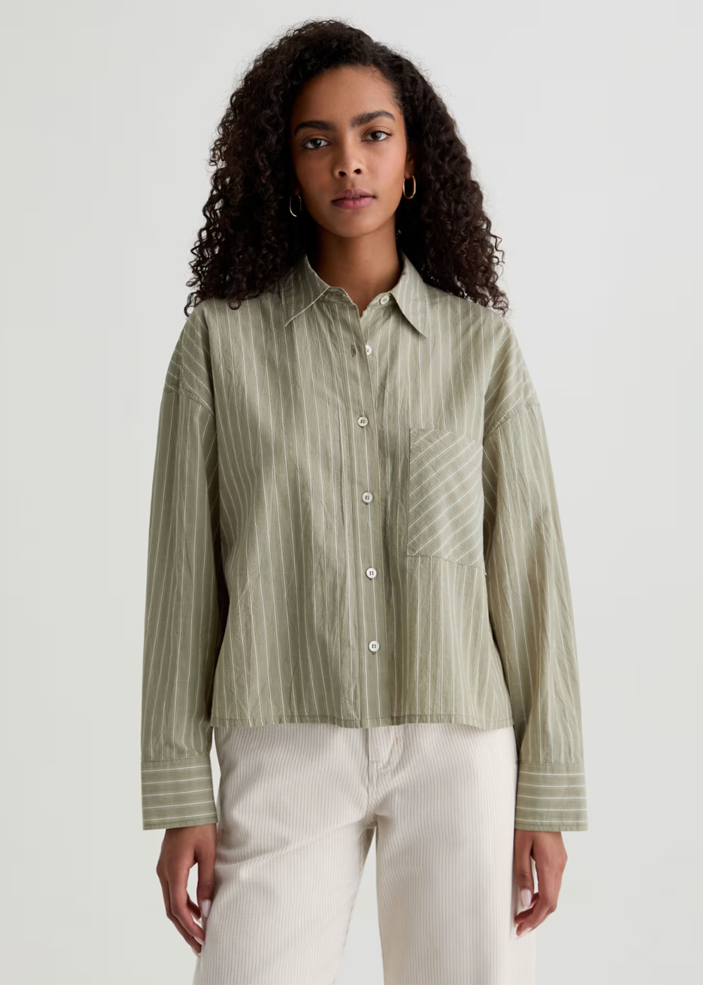 Kellan Stripe Shirt - Rosemary - AG Jeans Canada - Danali