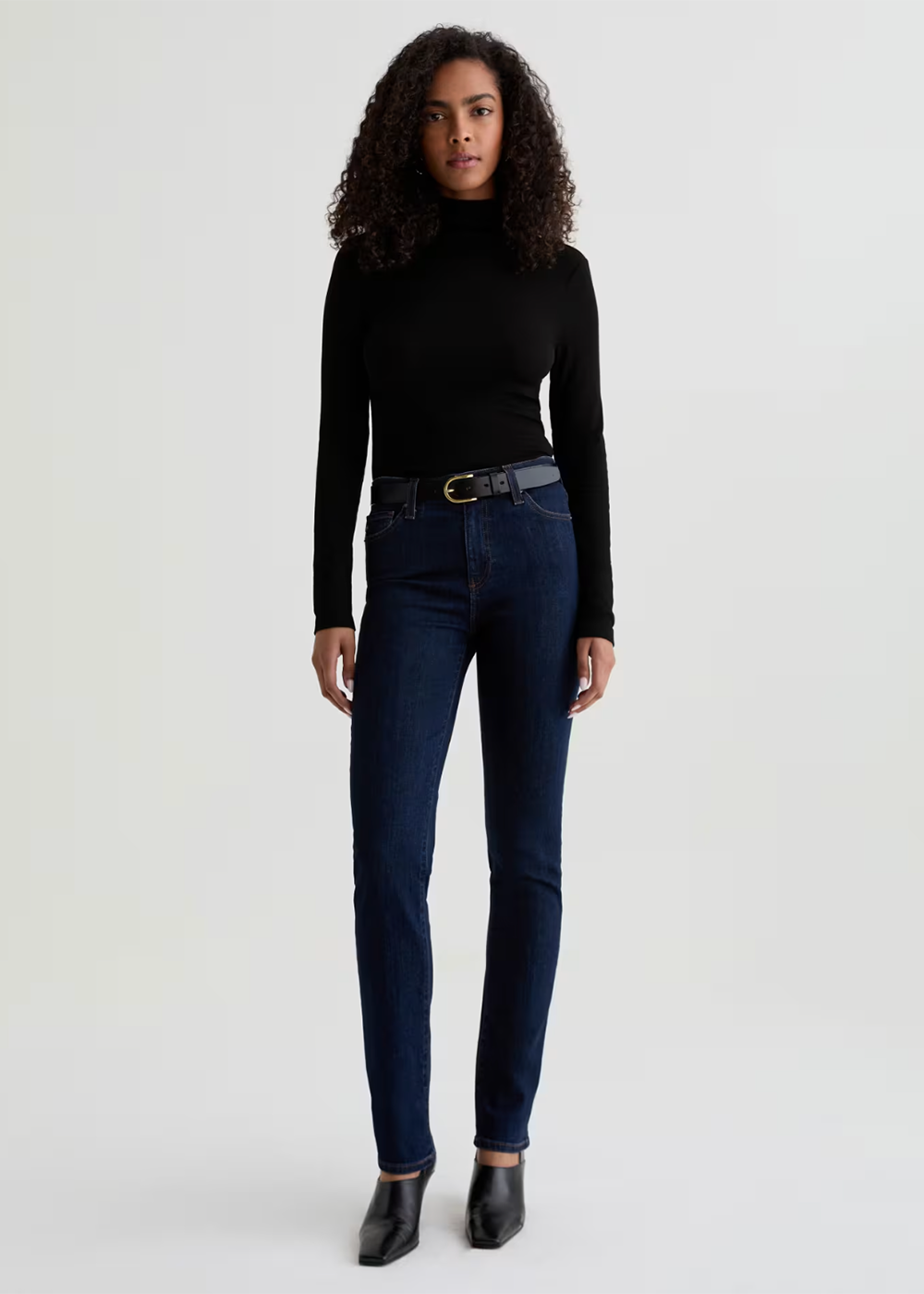 Mari High Rise Slim Straight Jean - Modern Indigo - AG Jeans Canada - Danali