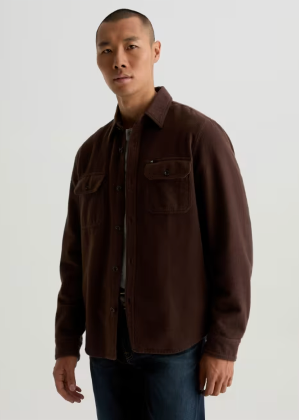 Milland Utility Shirt - Dark Chocolate - AG Jeans Canada - Danali
