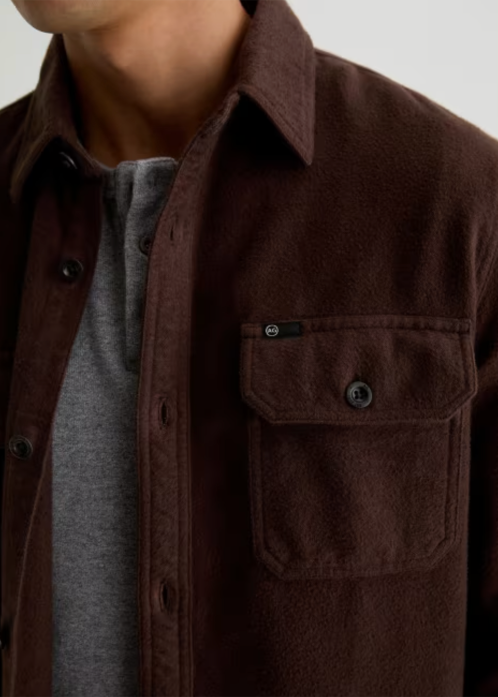 Milland Utility Shirt - Dark Chocolate - AG Jeans Canada - Danali