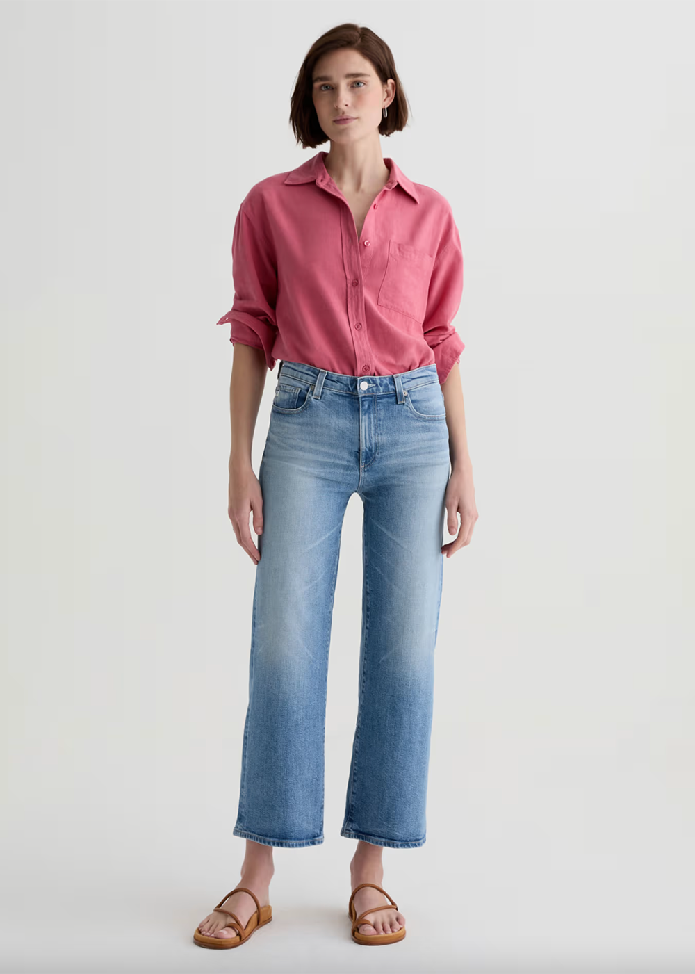 AG Jeans Saige Wide Leg Crop Jean Helios - AG Jeans Canada - Danali