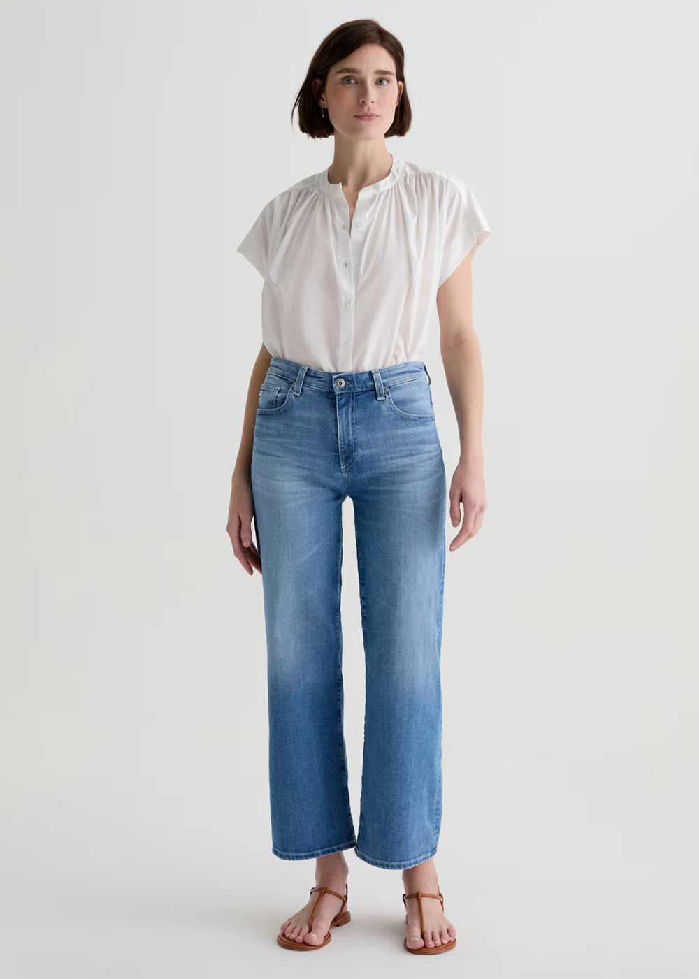 AG Jeans Saige Wide Leg Crop Jean  - Oceanic - AG Jeans Canada - Danali