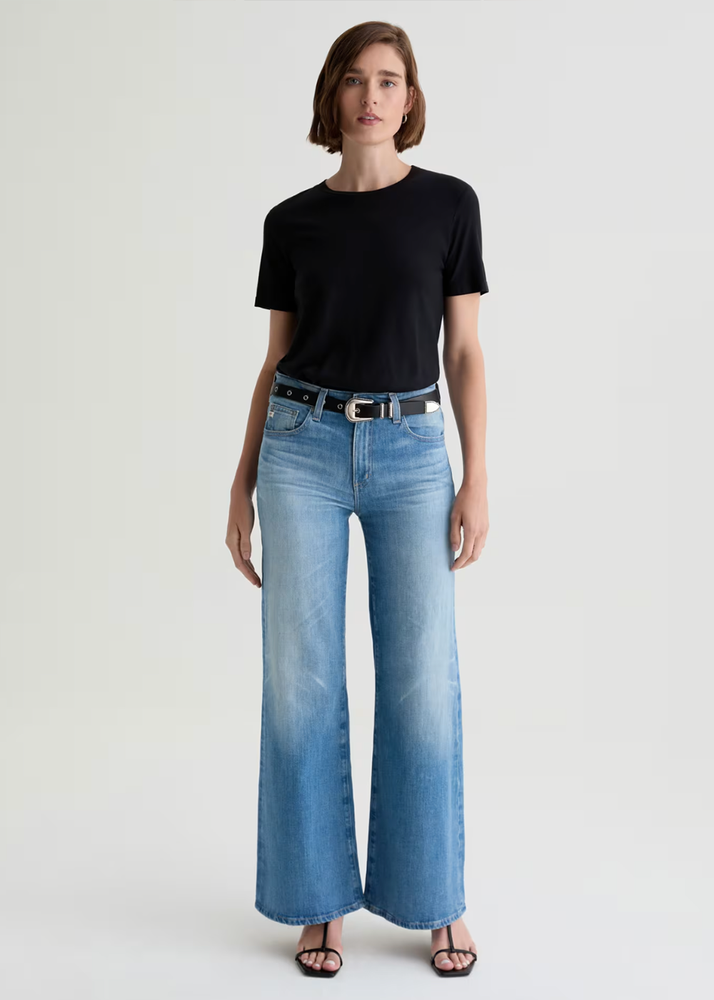 Saige Wide Leg Jean - 18 Years Bisou - AG Jeans Canada - Danali