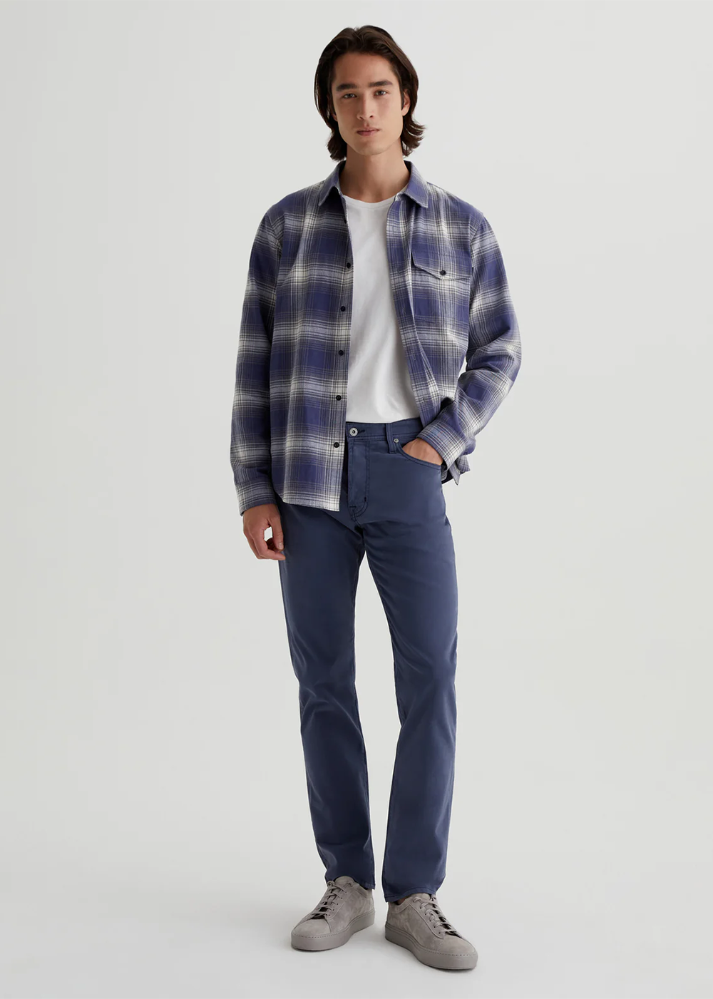 Tellis Modern Slim Sateen Pant - Pacific Midnight - AG Jeans Canada - Danali