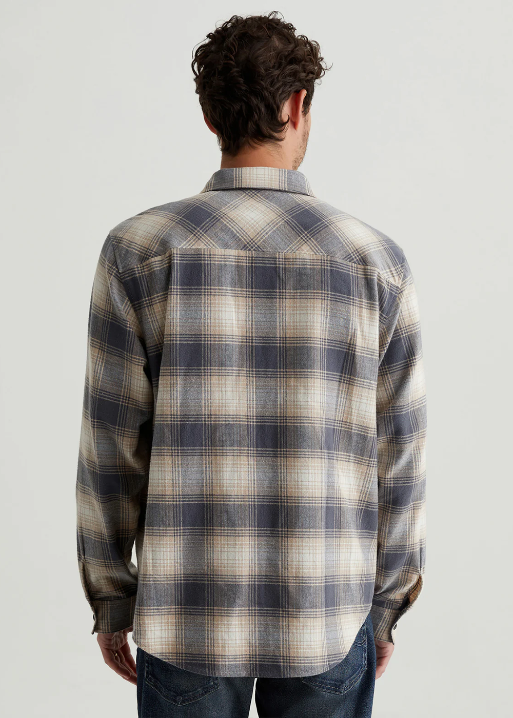 Wesley Shadow Plaid Shirt - Dark Grey Multi - AG Jeans Canada - Danali