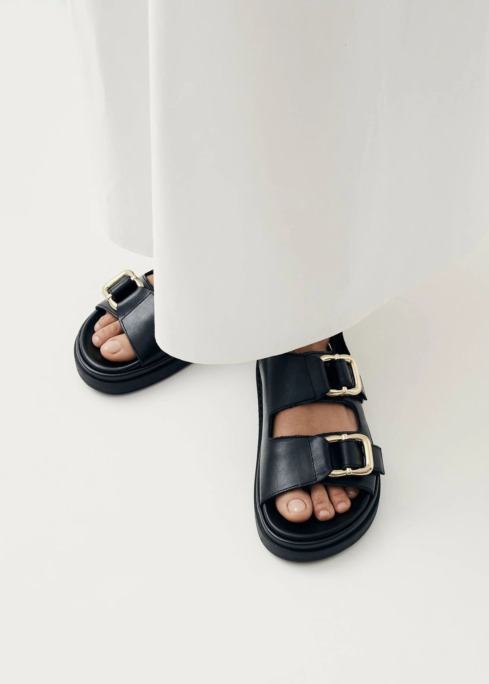 Harper Leather Sandal - Black - Alohas Canada - Danali