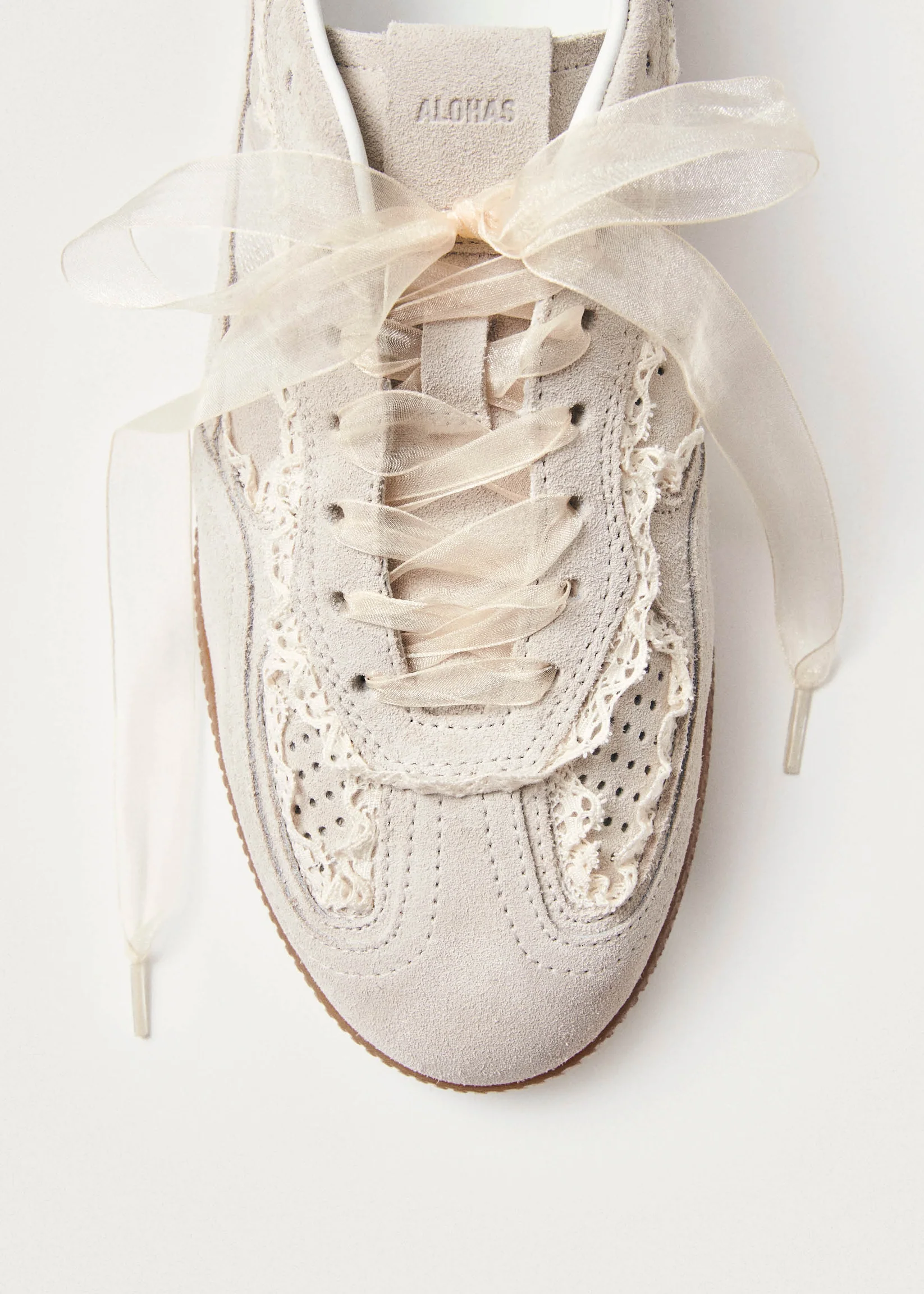 Tb.490 Crochet Cream Leather Sneakers - Cream - Alohas Canada - Danali