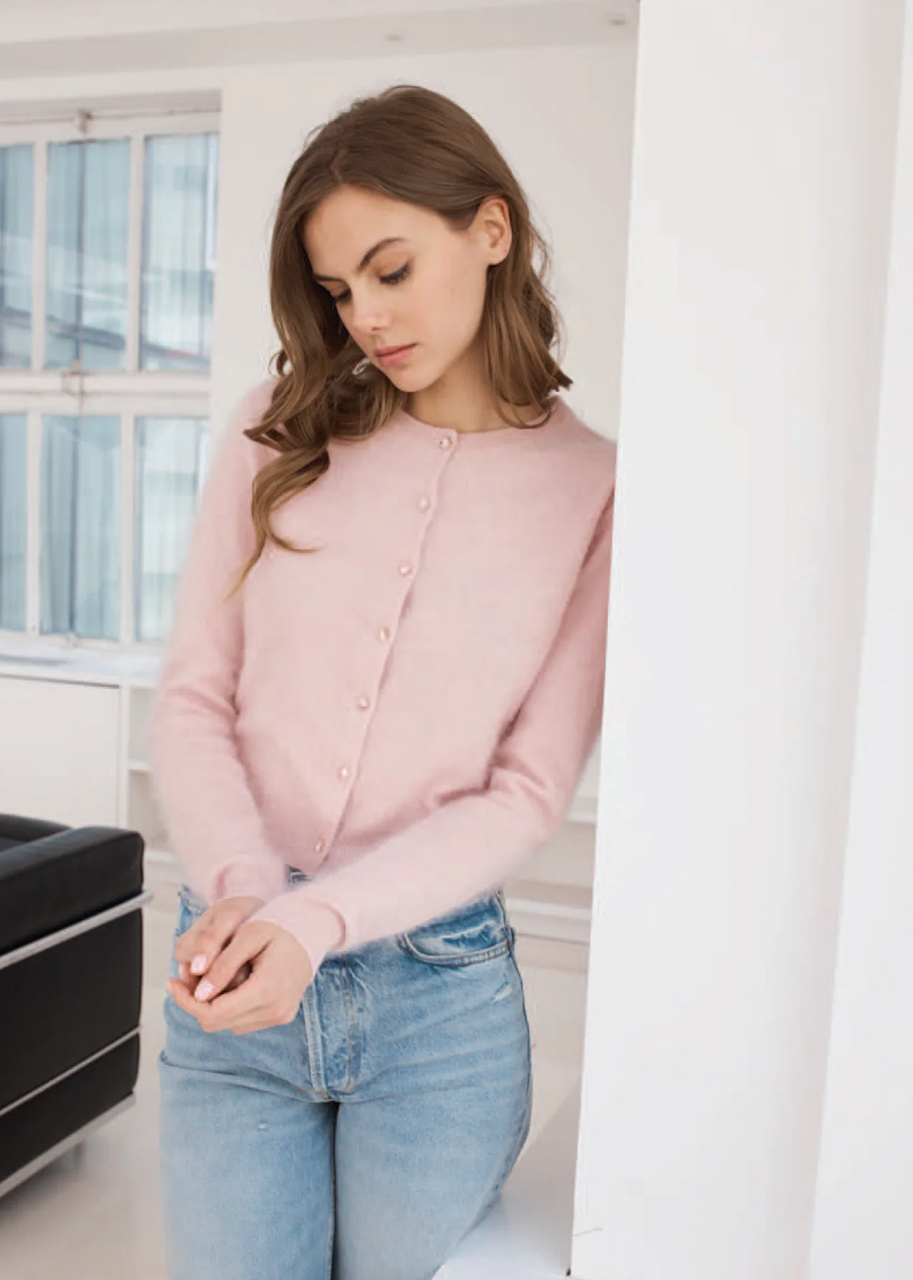 Brushed Cashmere Baby Cardigan - Puff - Autumn Cashmere Canada - Danali