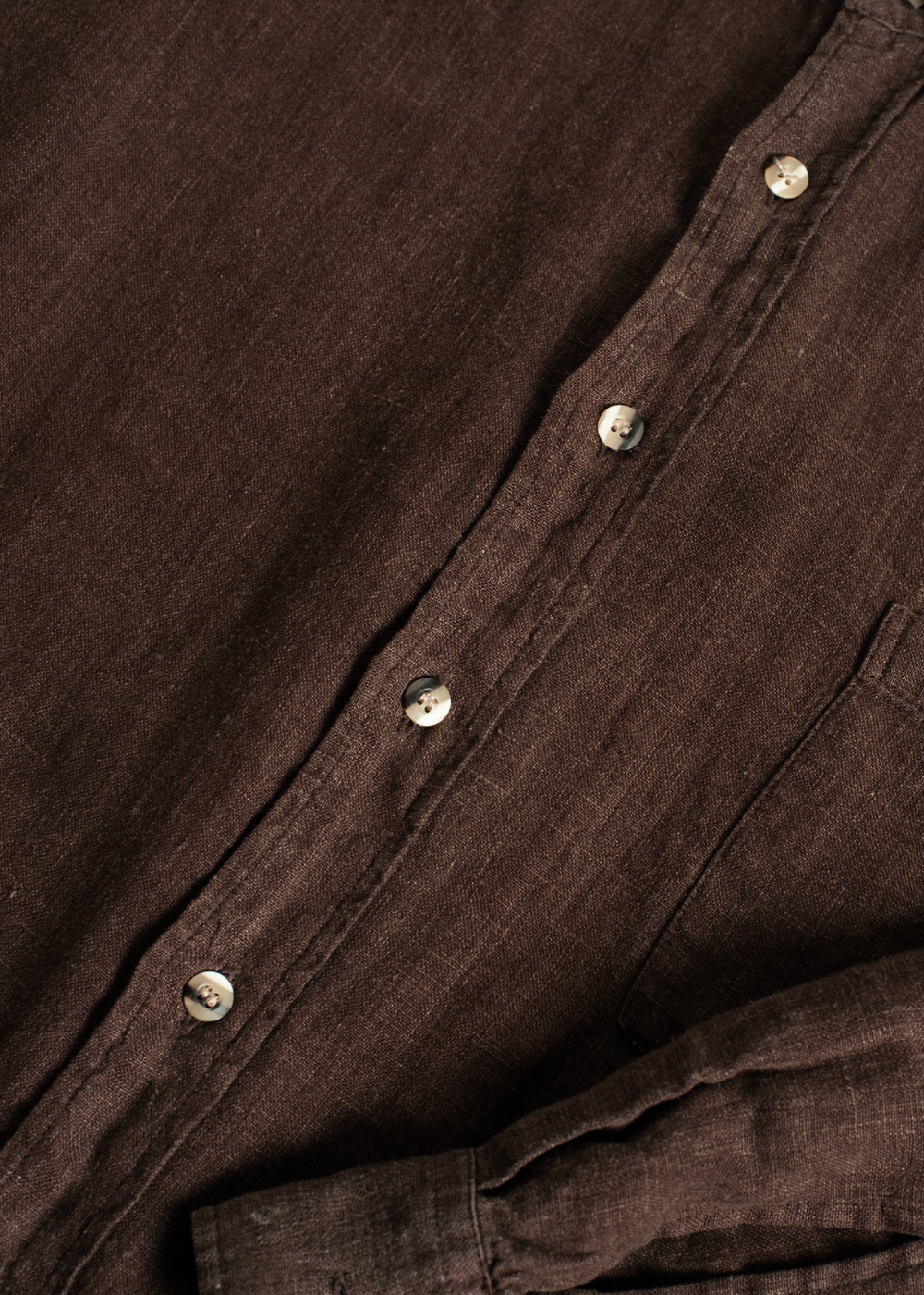 Espresso Linen Leisure Shirt - Brown - Bather Canada - Danali