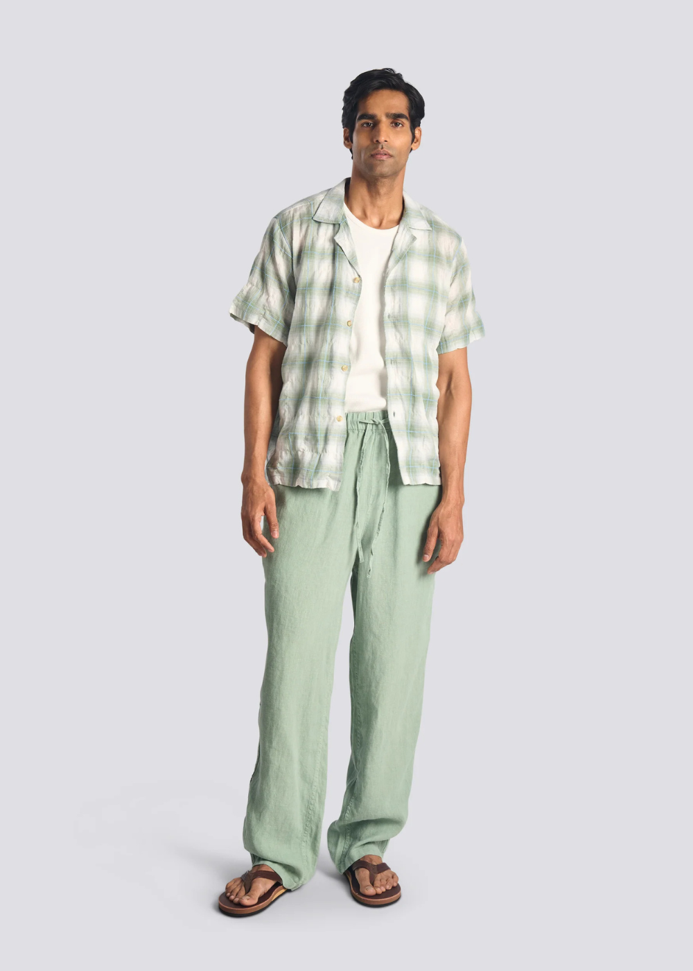 Laurel Grid Camp Shirt - Green - Bather Canada - Danali