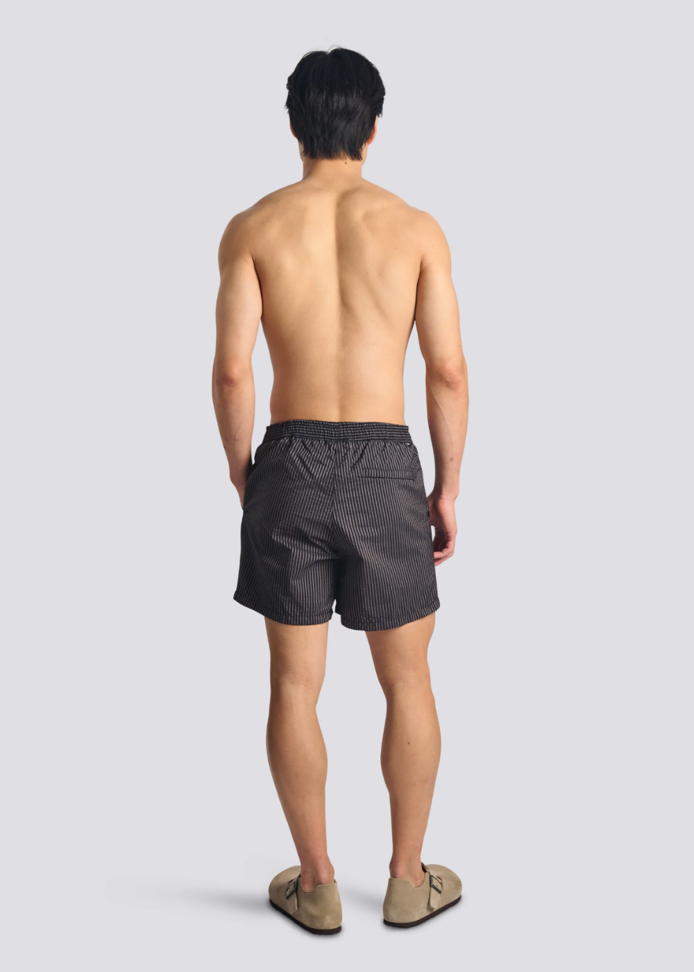 Bather Seersucker Modern Trunk Black 01