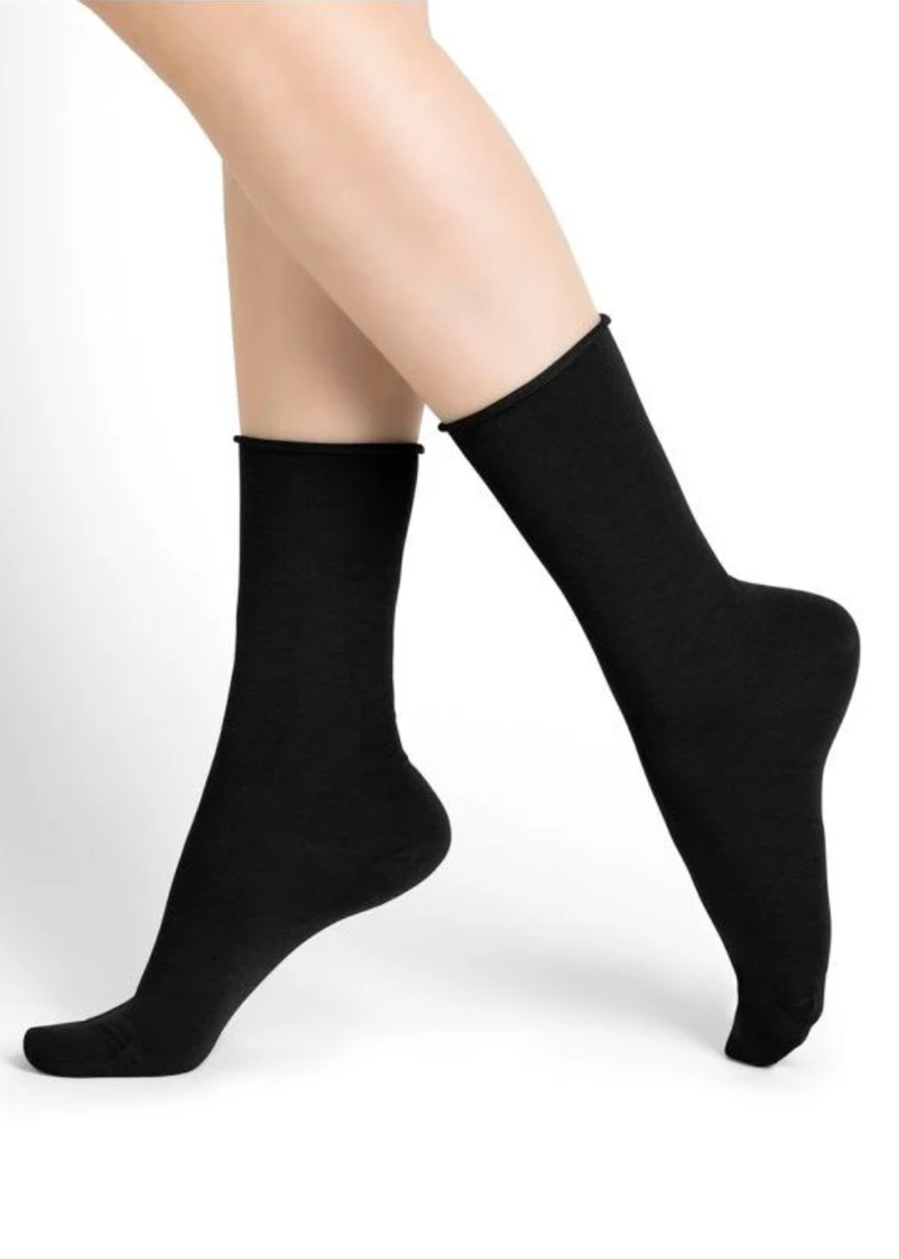 Fine Wool Socks with Cotton Inside - Black - Bleuforet Canada - Danali