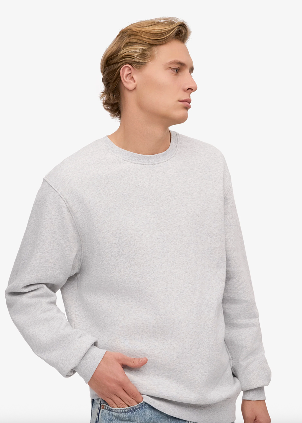 Classic Organic Crew - Snow Melange - Colorful Standard Canada - Danali - CS1005