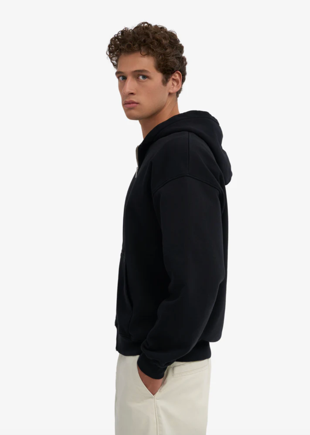 Organic Oversized Zip Hoodie - Deep Black - Colorful Standard Canada - Danali - CS1016