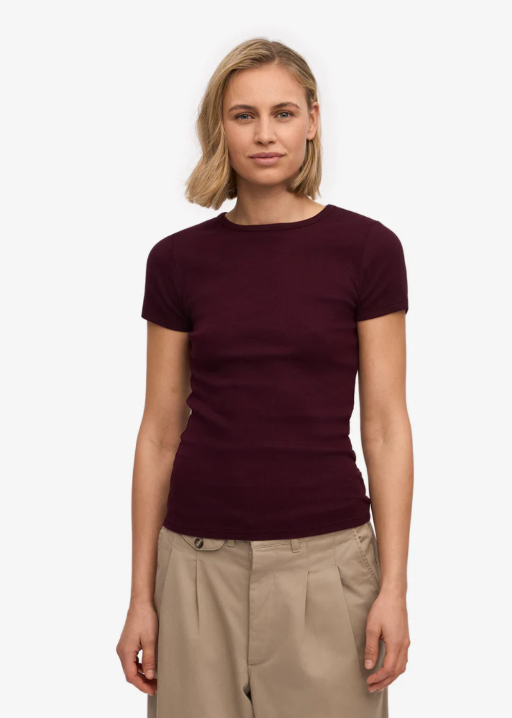 Organic Rib SS T-Shirt - Oxblood Red - Colorful Standard Canada - Danali - CS2058