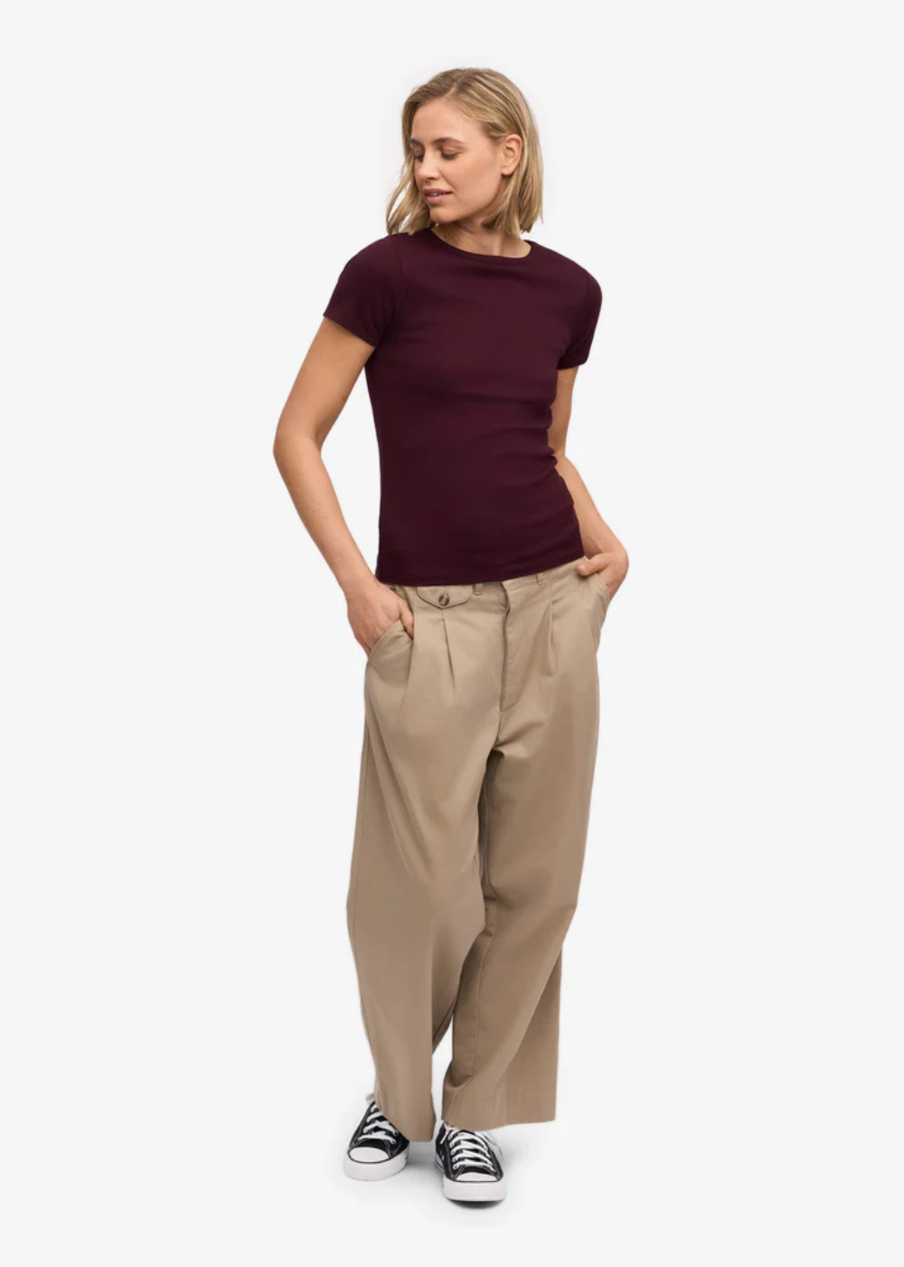 Organic Rib SS T-Shirt - Oxblood Red - Colorful Standard Canada - Danali - CS2058