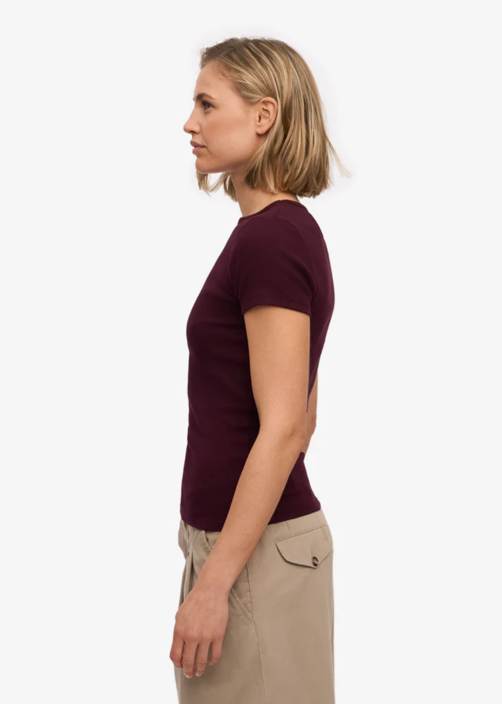 Organic Rib SS T-Shirt - Oxblood Red - Colorful Standard Canada - Danali - CS2058