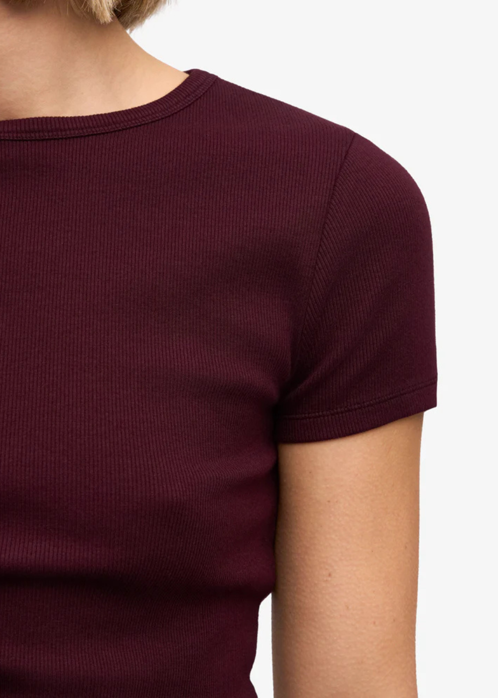 Organic Rib SS T-Shirt - Oxblood Red - Colorful Standard Canada - Danali - CS2058