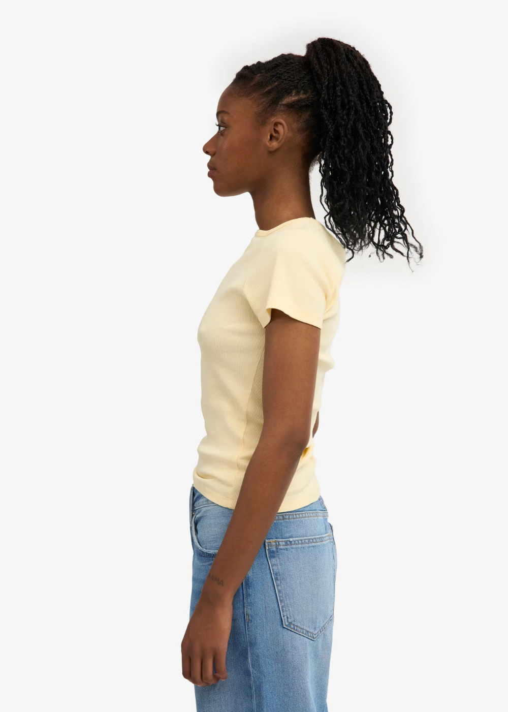 Organic Rib SS T-Shirt - Soft Yellow - Colorful Standard Canada - Danali - CS2058