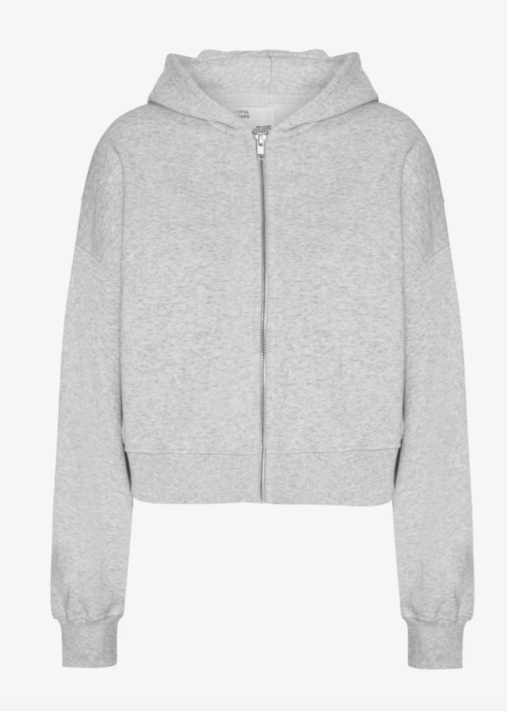 Organic Crop Zip Hoodie - Snow Melange - Colorful Standard Canada - Danali - CS2059
