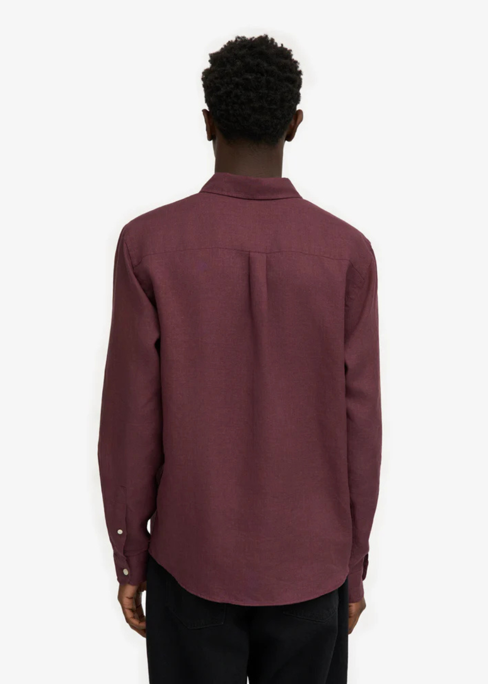 Organic Linen Shirt - Oxblood Red - Colorful Standard Canada - Danali -CS4012