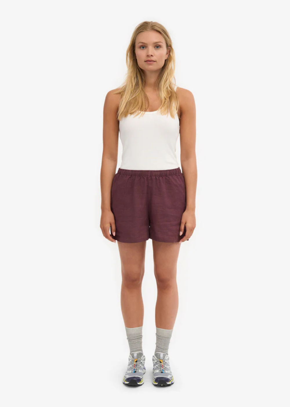 Linen Shorts - Oxblood Red - Colorful Standard Canada - Danali - CS4015