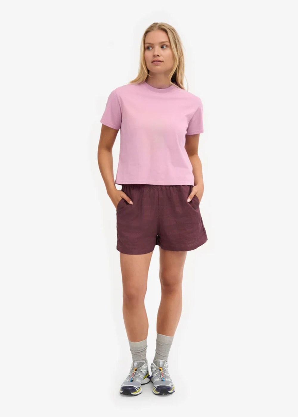 Linen Shorts - Oxblood Red - Colorful Standard Canada - Danali - CS4015