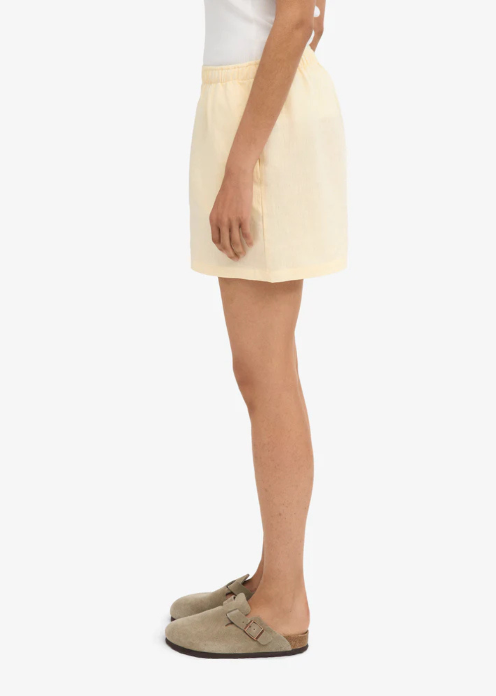 Linen Shorts - Soft Yellow - Colorful Standard Canada - Danali - CS4015