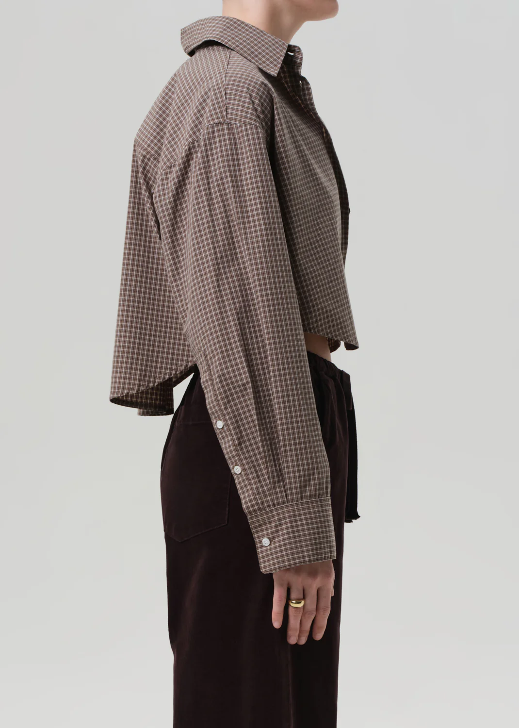 Ana Cropped Plaid Shirt - Heritage Stripe - Citizens of Humanity Canada - Danali