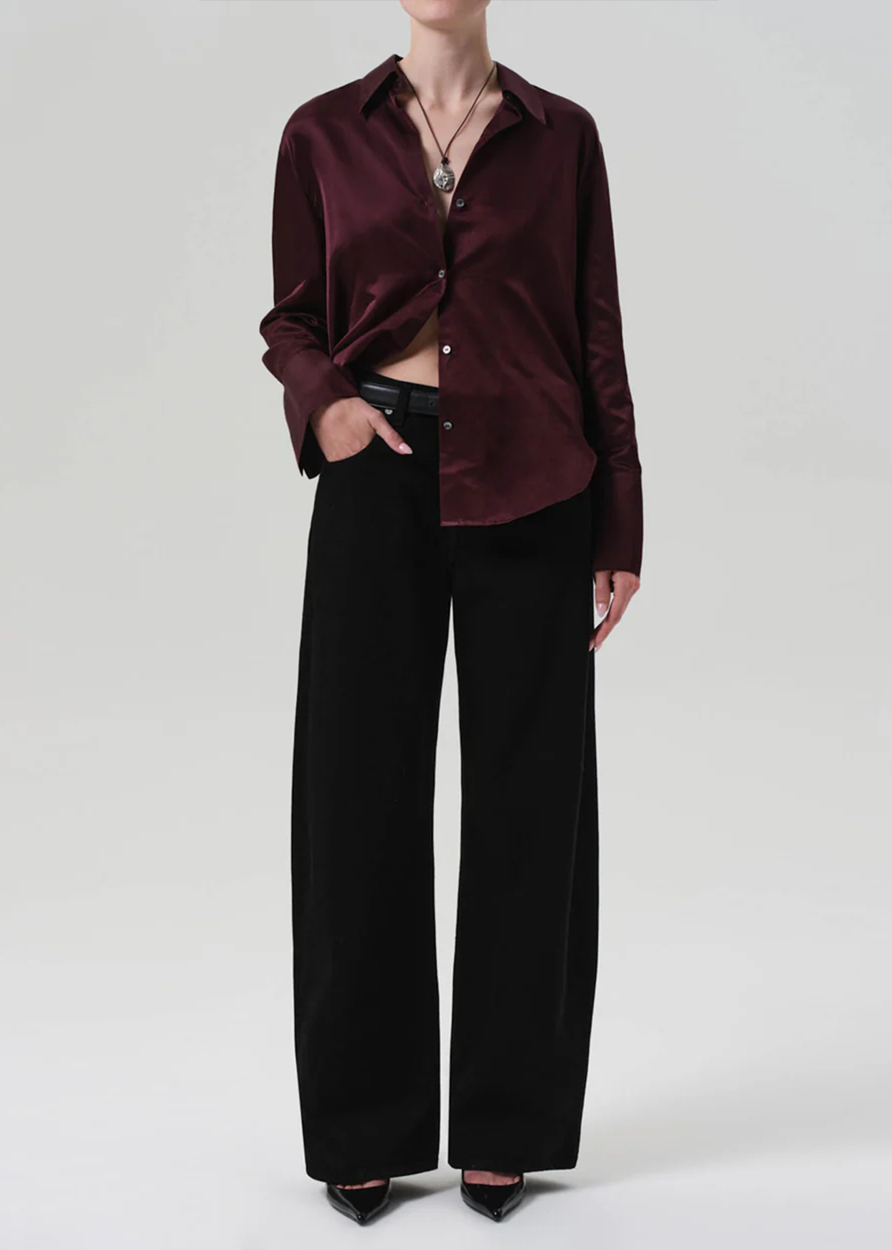 Ayla Baggy Jean - Solid Black - Citizens of Humanity Canada - Danali