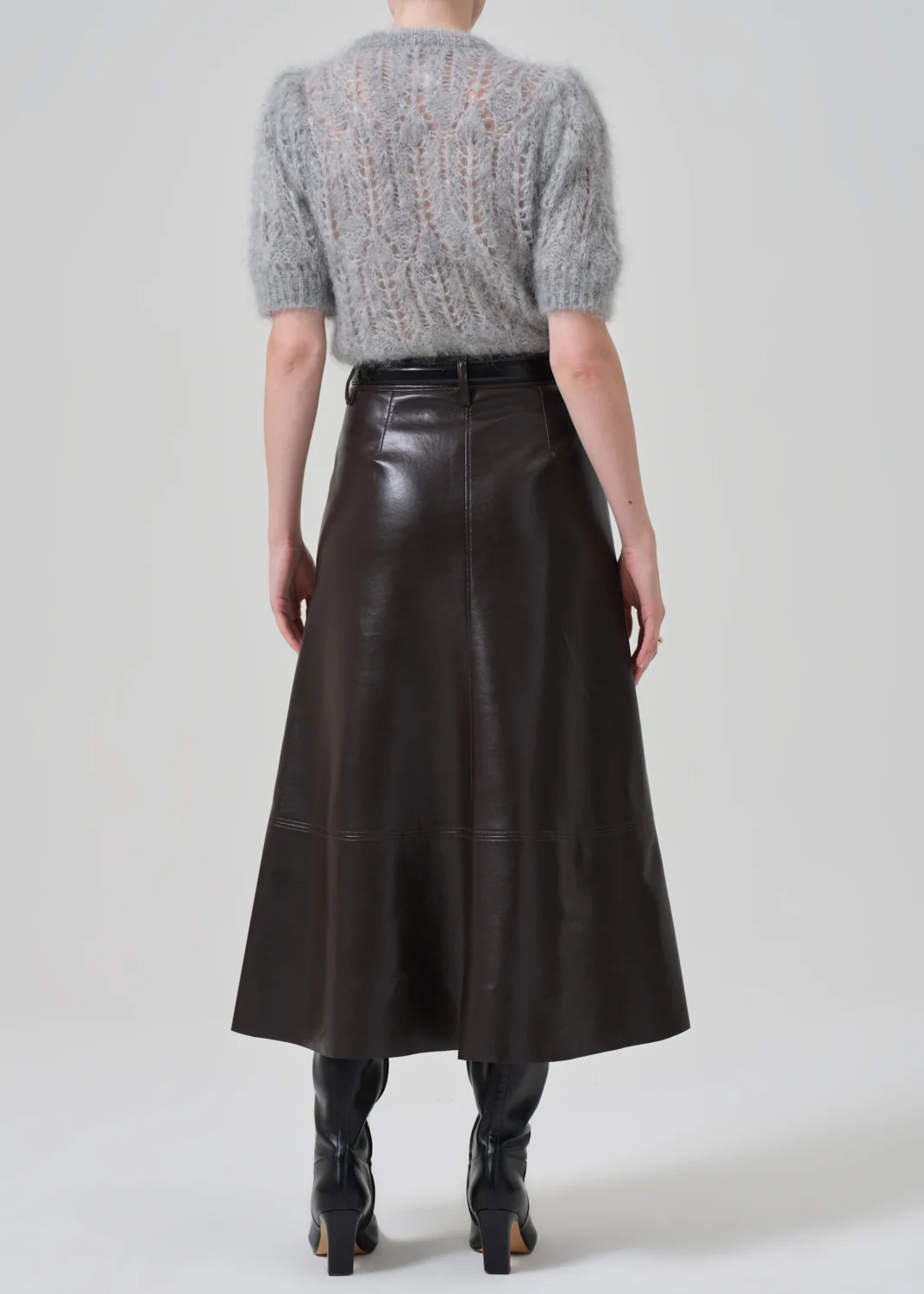 Cassia Leather Skirt - Chocolate - Citizens of Humanity Canada - Danali