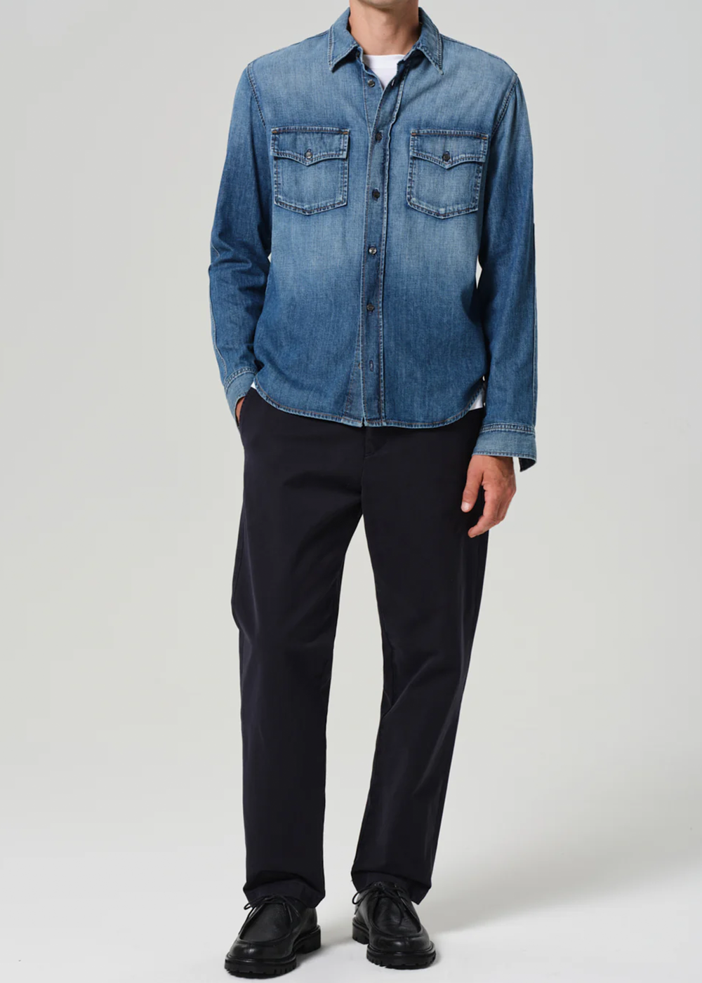Flat Front Chino Pant - Navy - Citizens of Humanity Canada - Danali