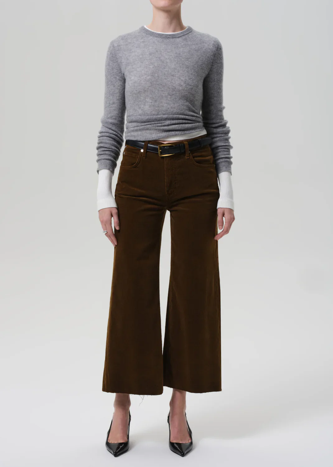 Lyra Wide Leg Crop Corduroy Pant - Manuka - Citizens of Humanity Canada - Danali