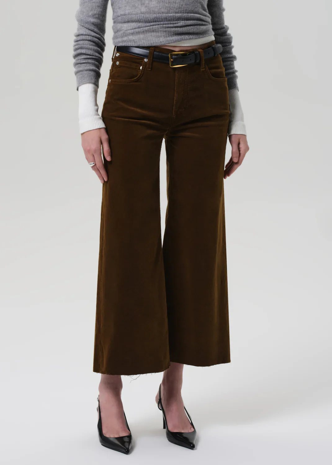 Lyra Wide Leg Crop Corduroy Pant - Manuka - Citizens of Humanity Canada - Danali