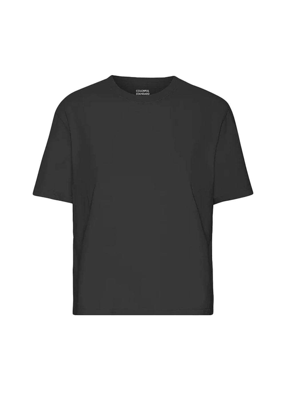 Organic Boxy Crop Tee - Deep Black - Colorful Standard Canada - Danali