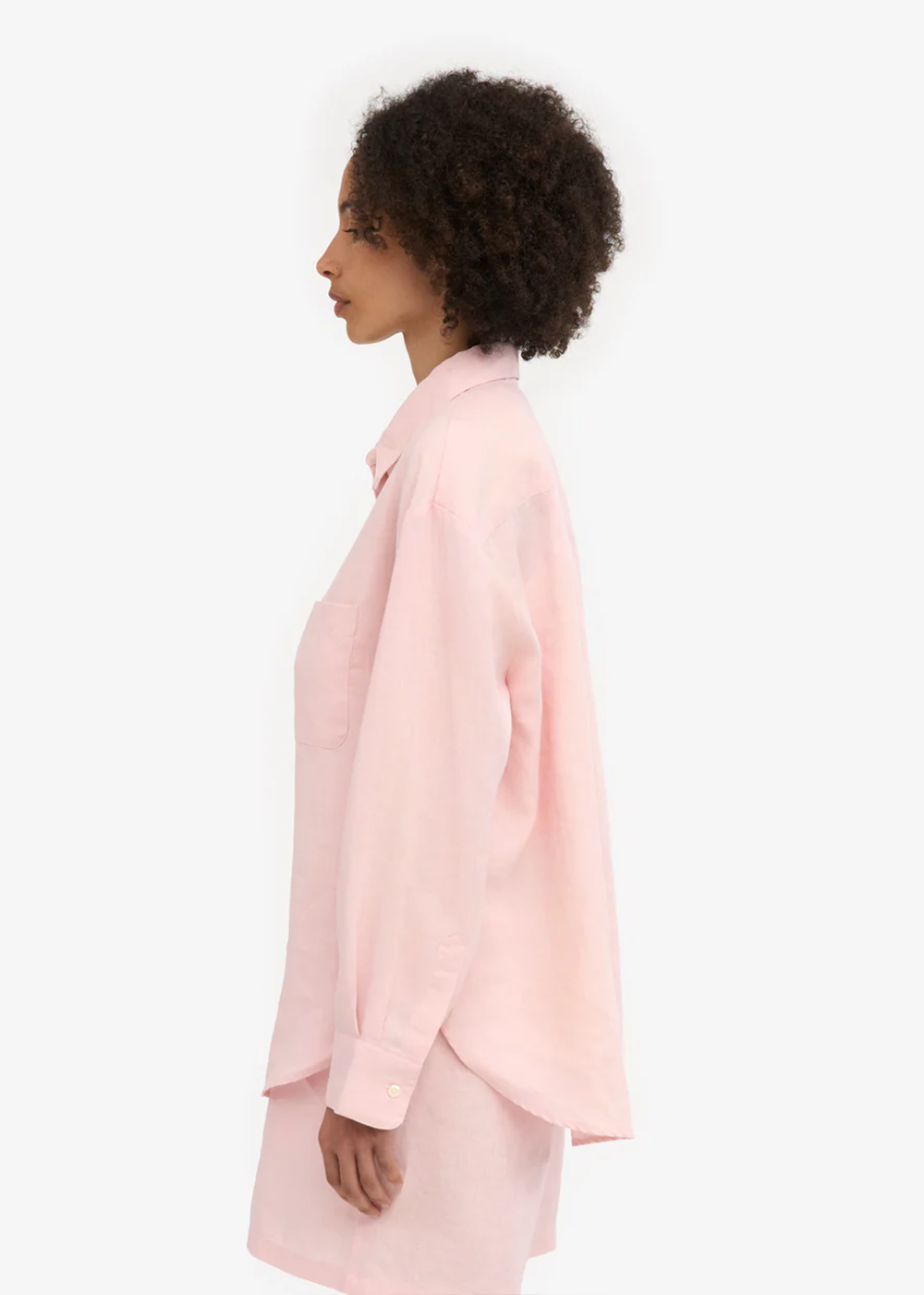 Colorful Standard Organic Linen Oversized Shirt Faded Pink - Danali