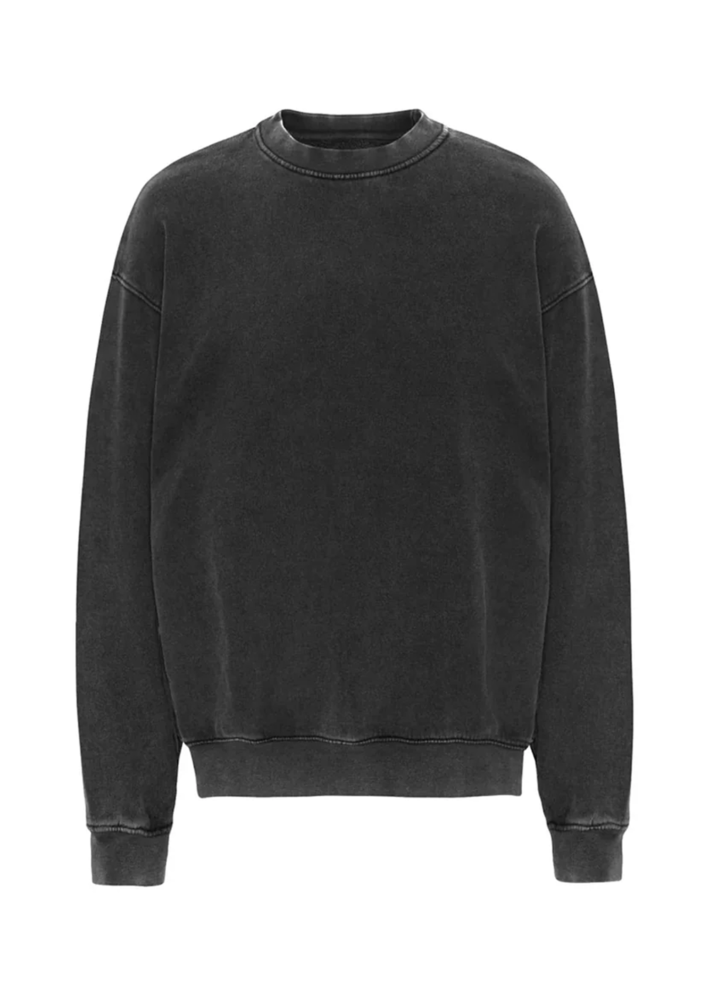 Organic Oversized Crewneck Sweater - Faded Black - Colorful Standard Canada - Danali