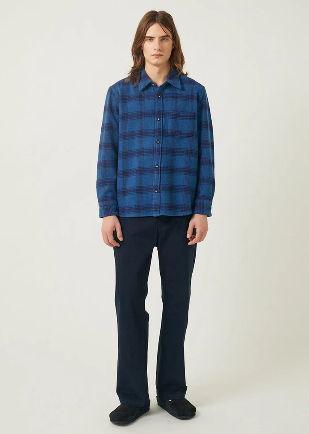 Appalachian Plaid Long Sleeve Shirt - Navy - Corridor Canada - Danali