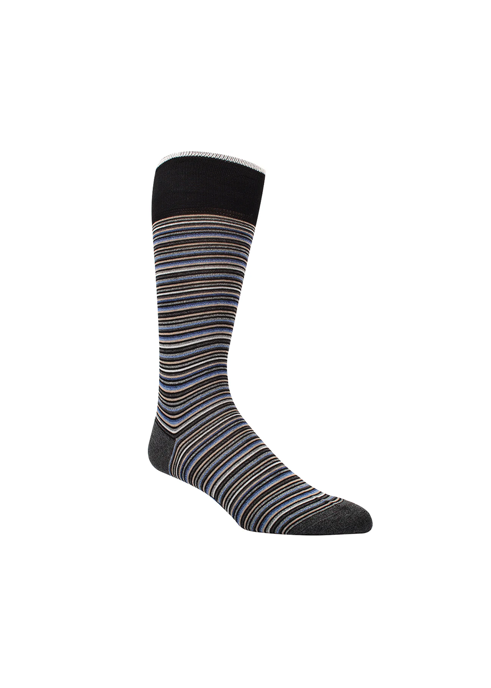 Dion Multi Bar Cotton Socks - Black/oatmeal - Dion Canada - Danali