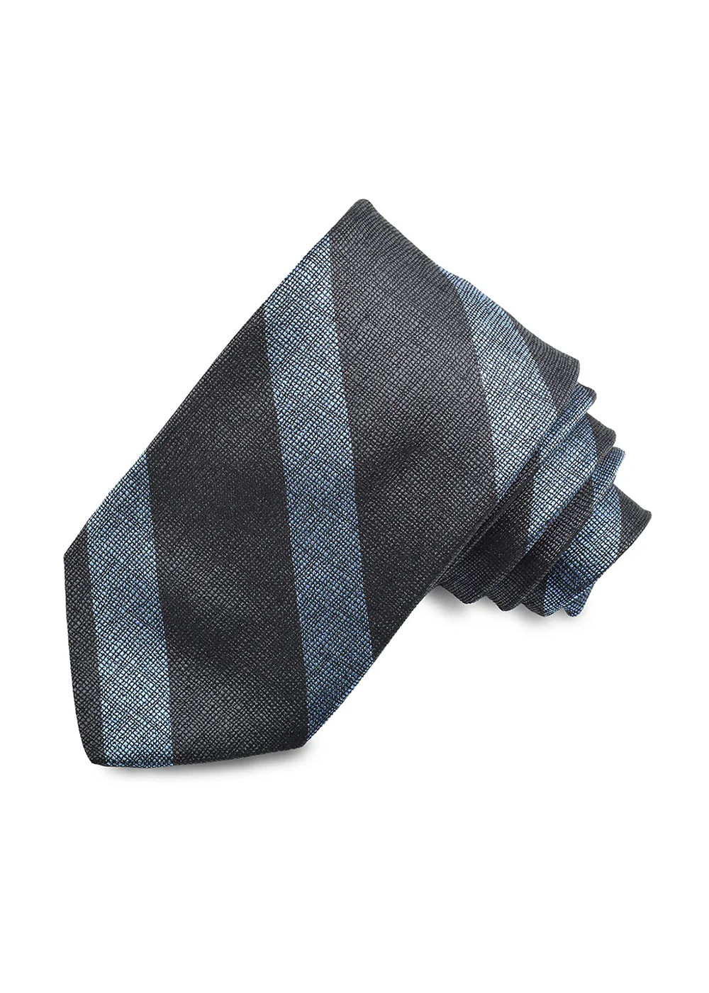 Silk Jacquard Stripe Tie - Blue/Black - Dion Canada - Danali