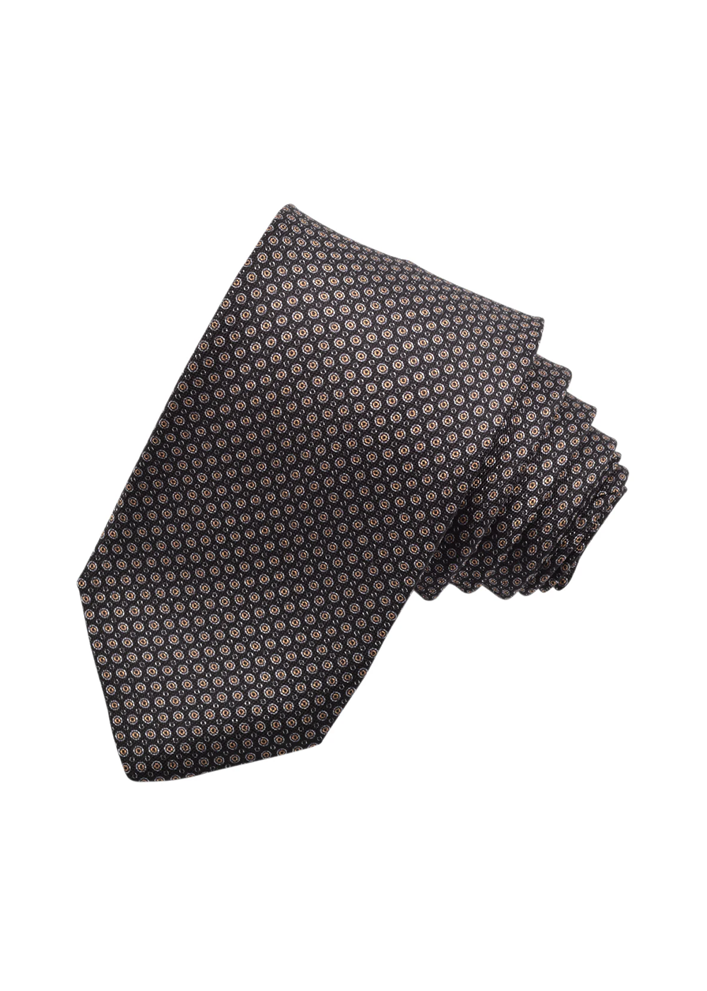 Silk Tie Panama Micro Dot - Black Sand - Dion Canada - Danali