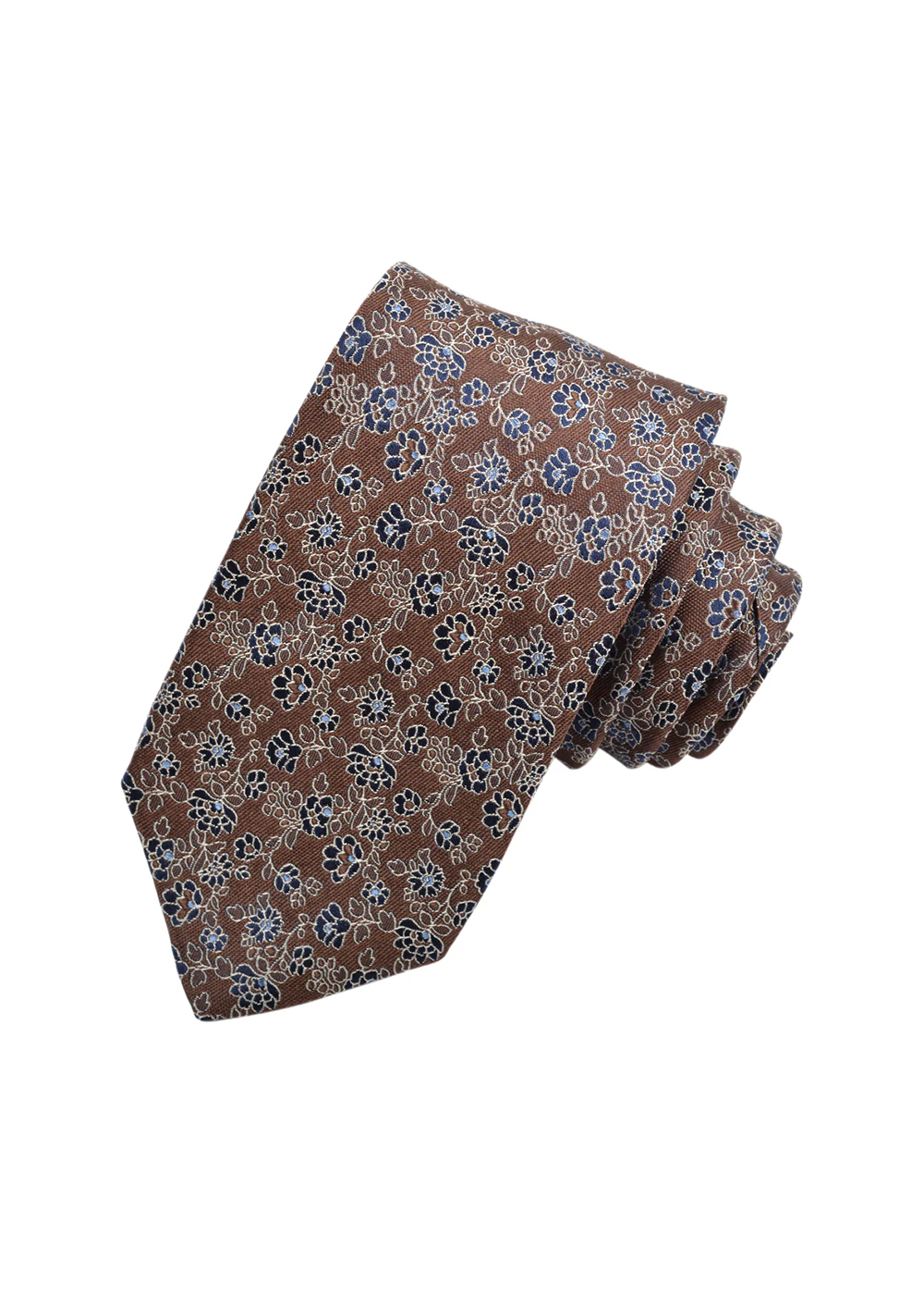 Silk Tie Woven Jacquard Floral Cluster - Dion Canada - Danali