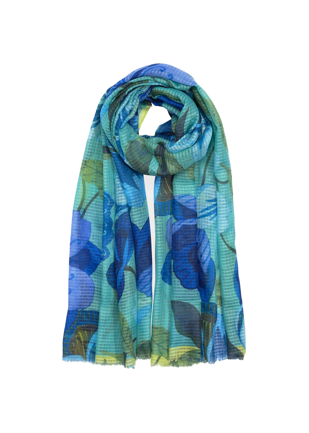 Island Floral Wrap - Turquoise - ECHO Canada - Danali