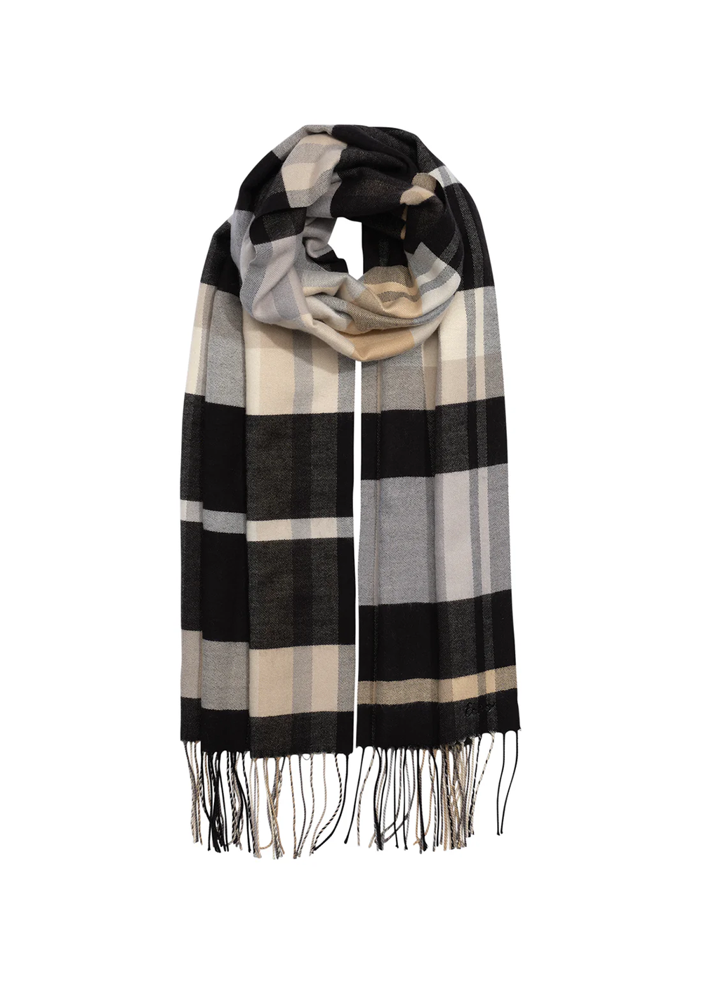 Central Park Plaid Scarf - Black - Echo Canada - Danali 