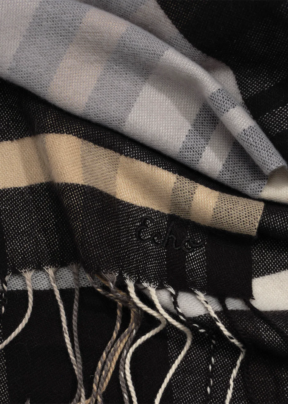 Central Park Plaid Scarf - Black - Echo Canada - Danali 